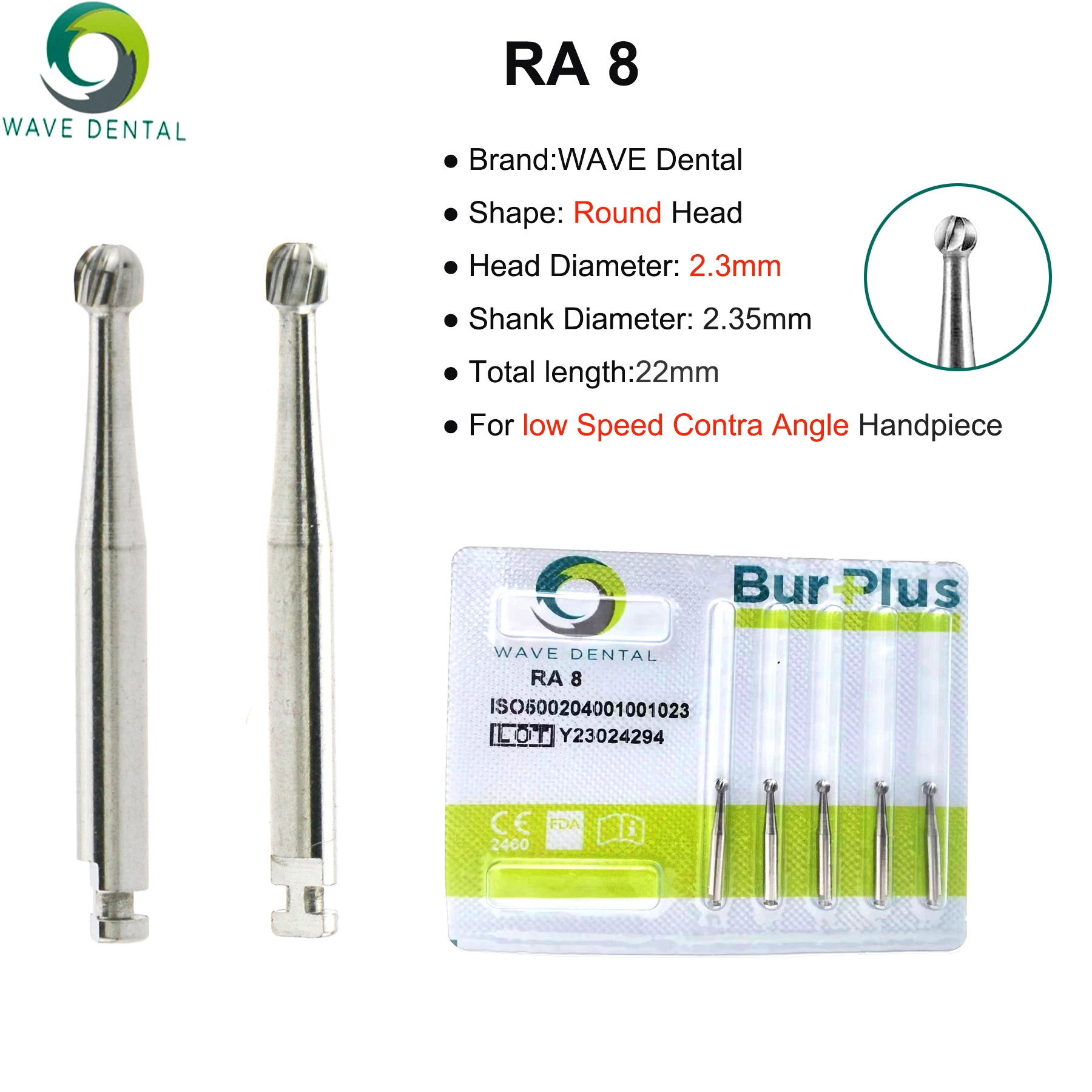 Frese Dentali A Bassa Velocit&agrave; In Carburo Di Tungsteno Tipo Ra