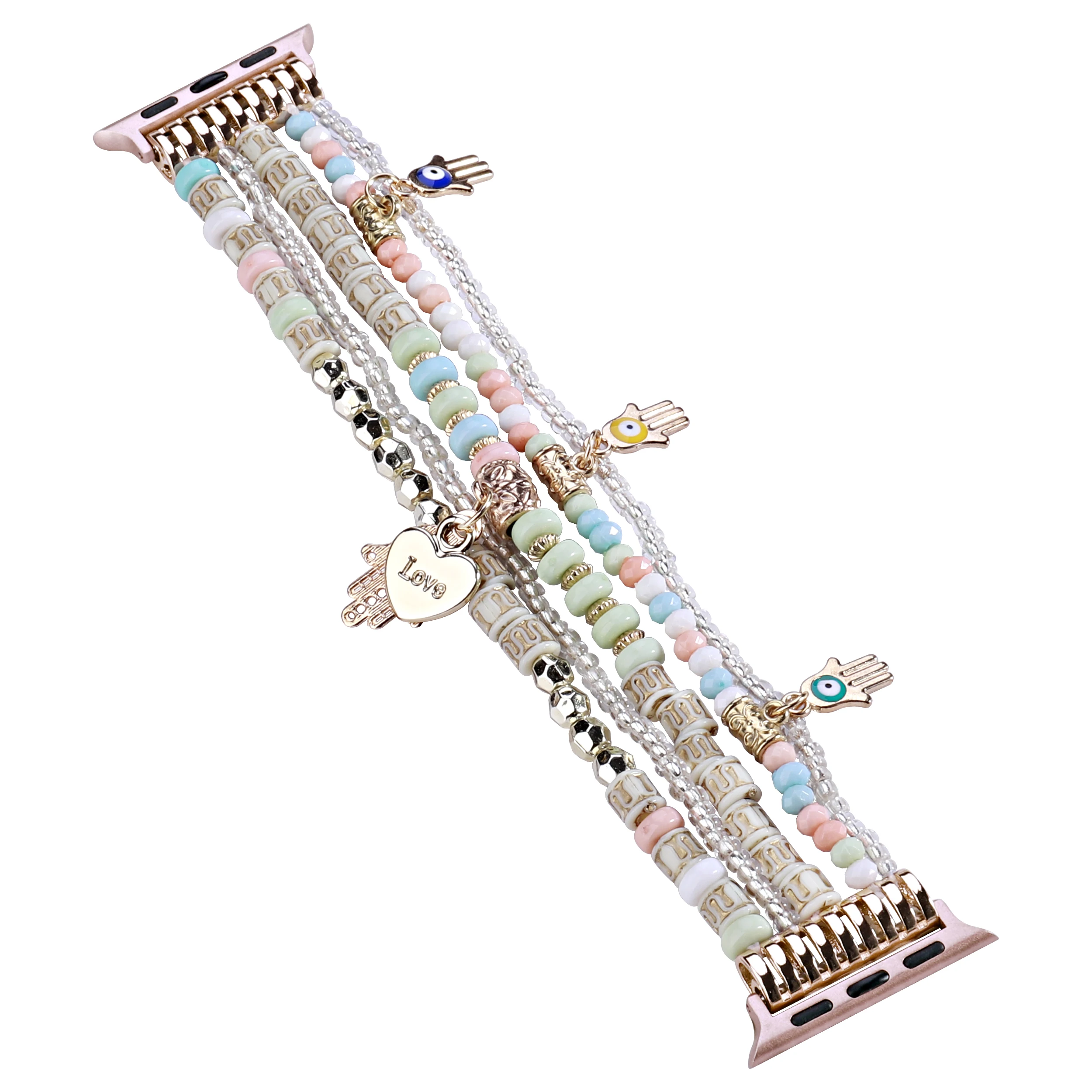 Elegant Elastic Beaded Bracelet Strap