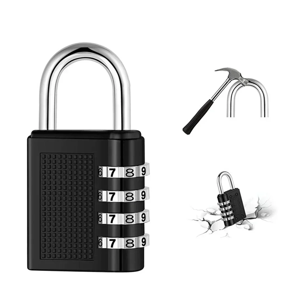Description Picture 5 of itemCombination Padlock 4 Digit Password Locks Suitcase Luggage Metal Waterproof Password Padlock for School Locker Gym Locker Gate
