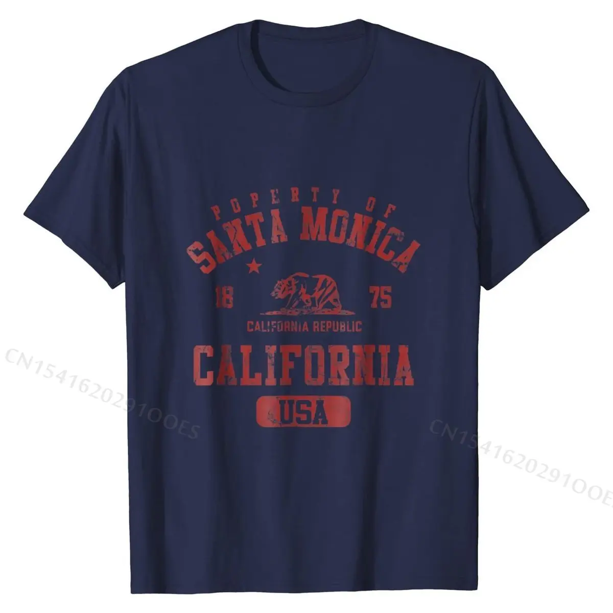 T-Shirt, Santa Monica, California USA, Grizzly Brand Men Top T-shirts Group Tees Cotton 3D Printed