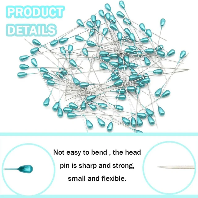 Spille Da Cucito Con Perla - 100 Pezzi, Bianche, Per Bouquet Matrimonio E Artigianato - Foto 8