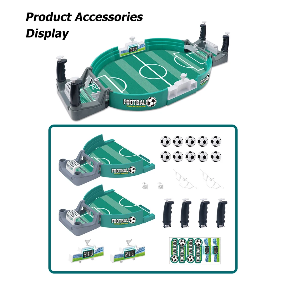Mini jogo de futebol de mesa fácil instalação futebol pai-filho jogo seguro  resistente real jogos de campo de futebol para crianças brinquedos de férias
