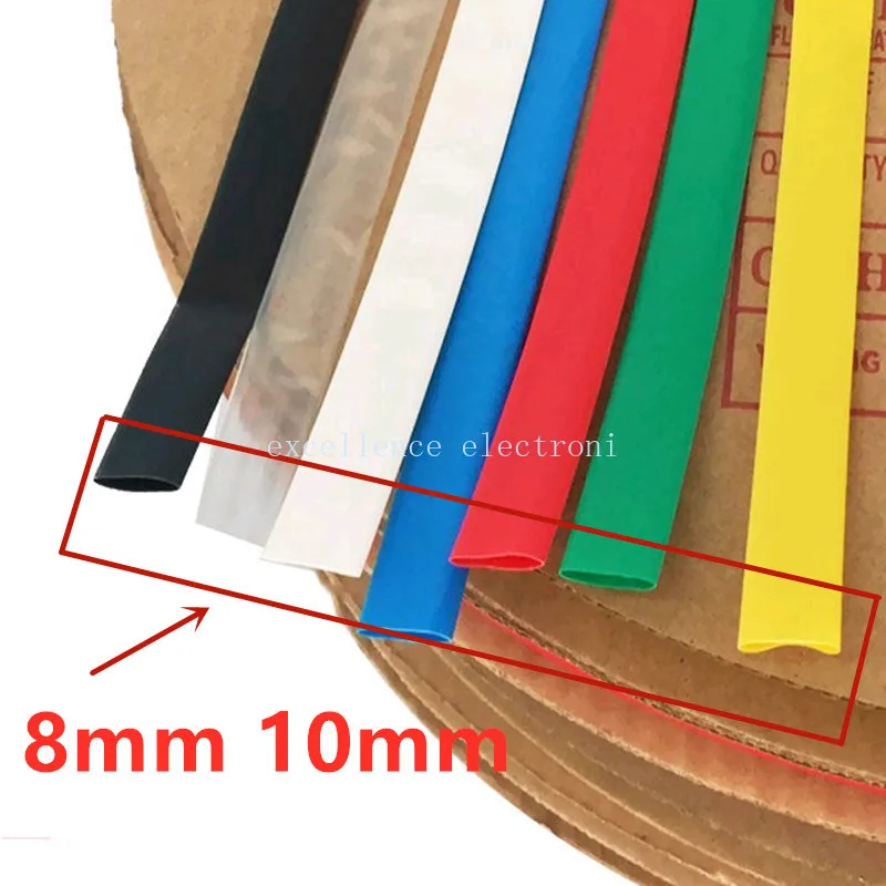 Heat Shrink Tubing Tube Wire 5 meters 2:1 1mm 2mm 3mm 4mm 5mm 6mm Black Clear Red White Yellow Green Blue heat shrink tube heat shrink tubing heat shrink cable sleeve