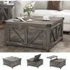 with Charging Station&USB Ports, w/Large Hidden Space, for Living Room, Bedroom, Café Tables 5