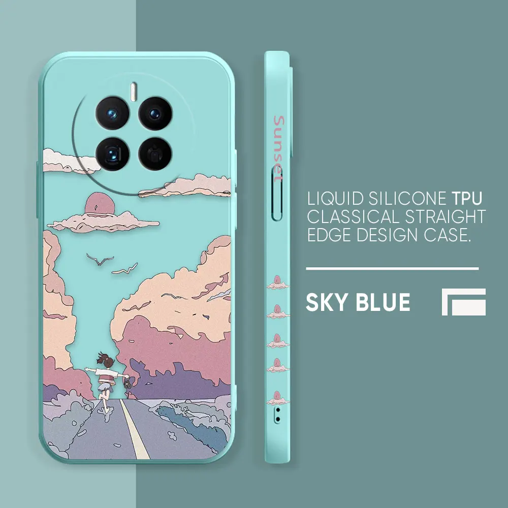 thumbnail image 1 of Phone Case For Huawei MATE 20 20X 30 40 50 P20 P30 P40 P50 10 PRO PLUS Case Cover Funda Cqoue Shell Sunset Maple Snow Mountains, 1 of 5