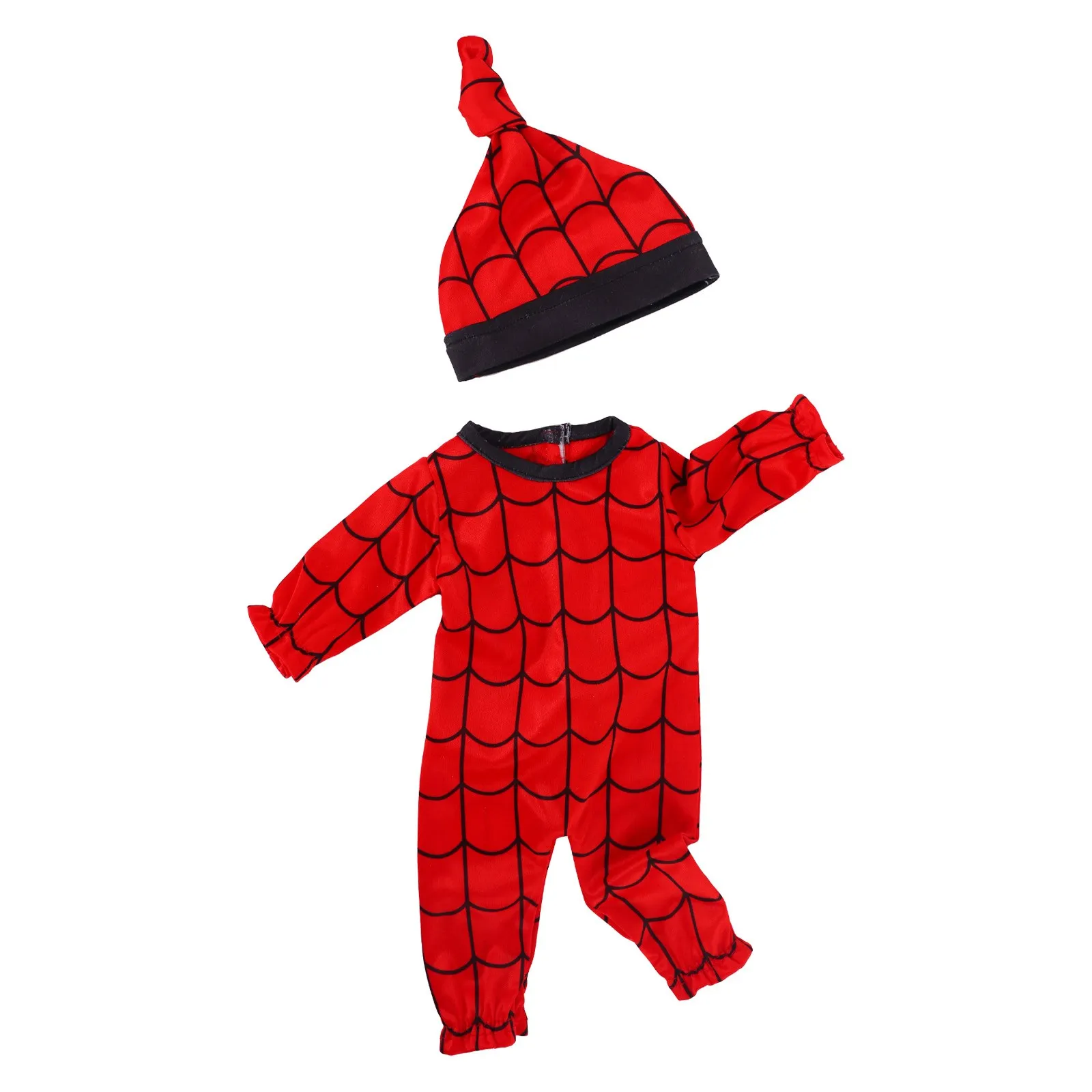 Doll Clothes Long One Piece Pajamas + Nightcap For 18Inch American&43Cm Baby Doll Accessories Nenuco Sleeping Blanket