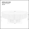 31" Round Black Coffee Table for Living Room, Mid Century Modern Coffees Tables with Sturdy Pedestal, Coffee Table 2