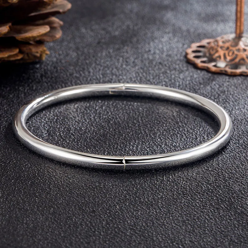 Bangle bracelet Fashion Vintage 925 Stamp Silver Color Jewelry For Women