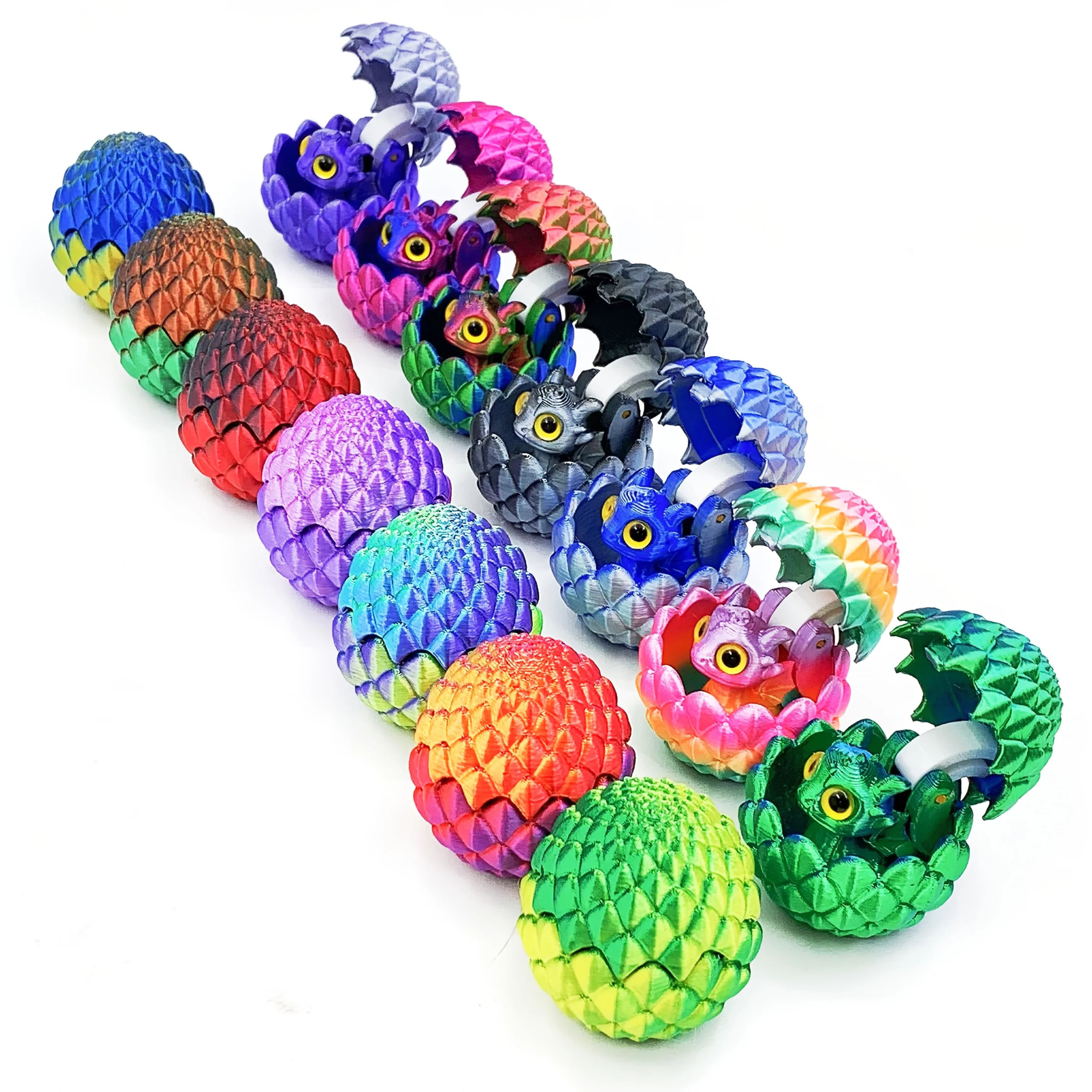 Exquisite 3D Printed Dragon and Egg Decorations - Unique Home and Desktop Accessories, Meticulously Crafted