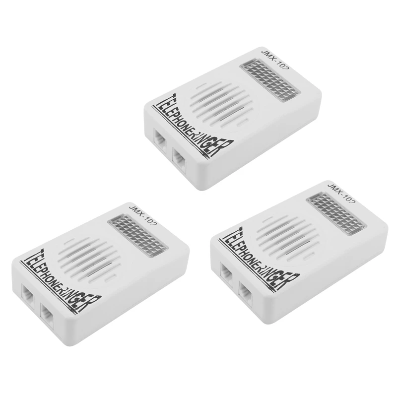 Hot TTKK 3X RJ11 Adapter Louder Telephone Ring Flash Amplifier Ringer For Landline Telephone