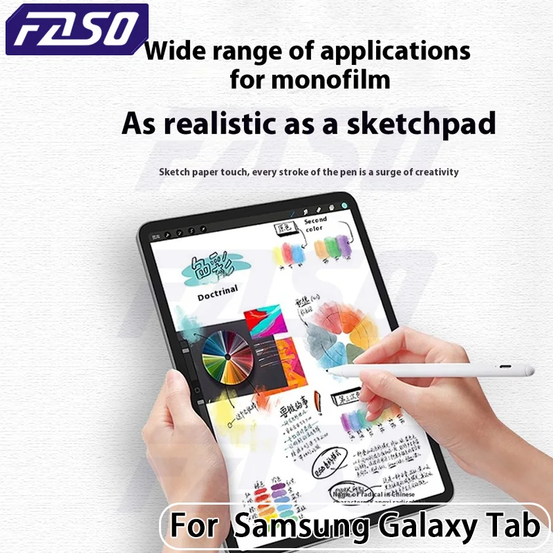 3Pcs Paper Film Screen Protector Samsung Galaxy Tab S7 S8 Plus Ultra Samsung tab S6 Lite s7 s9 fe A8 A9 No Glass