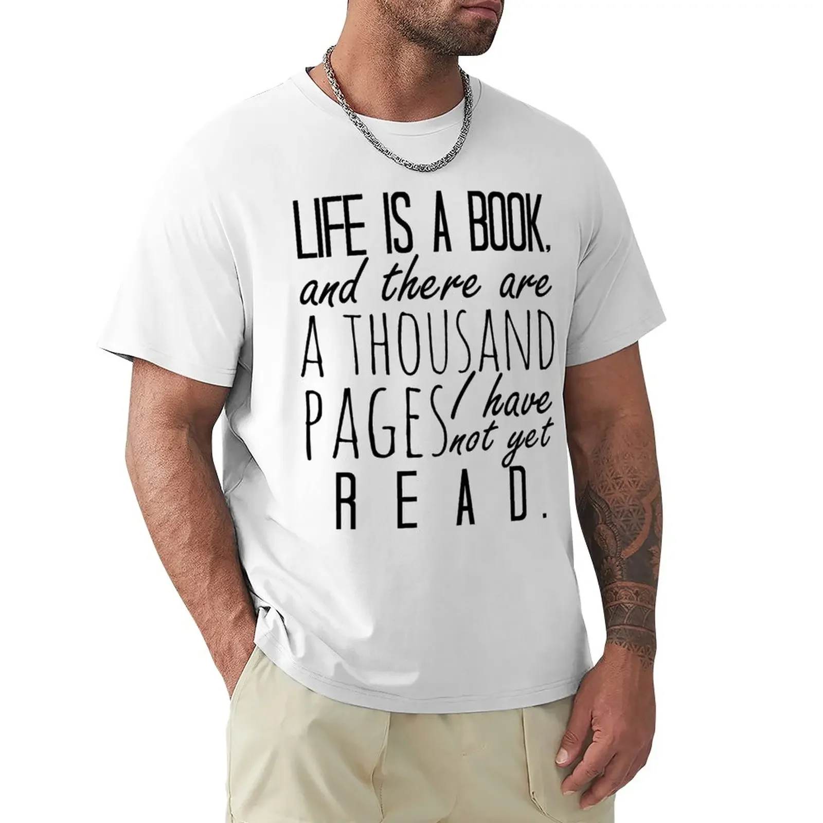 

Жизнь-это книга... -Футболка с надписью Will Herondale, винтажная одежда, мужские футболки на заказ