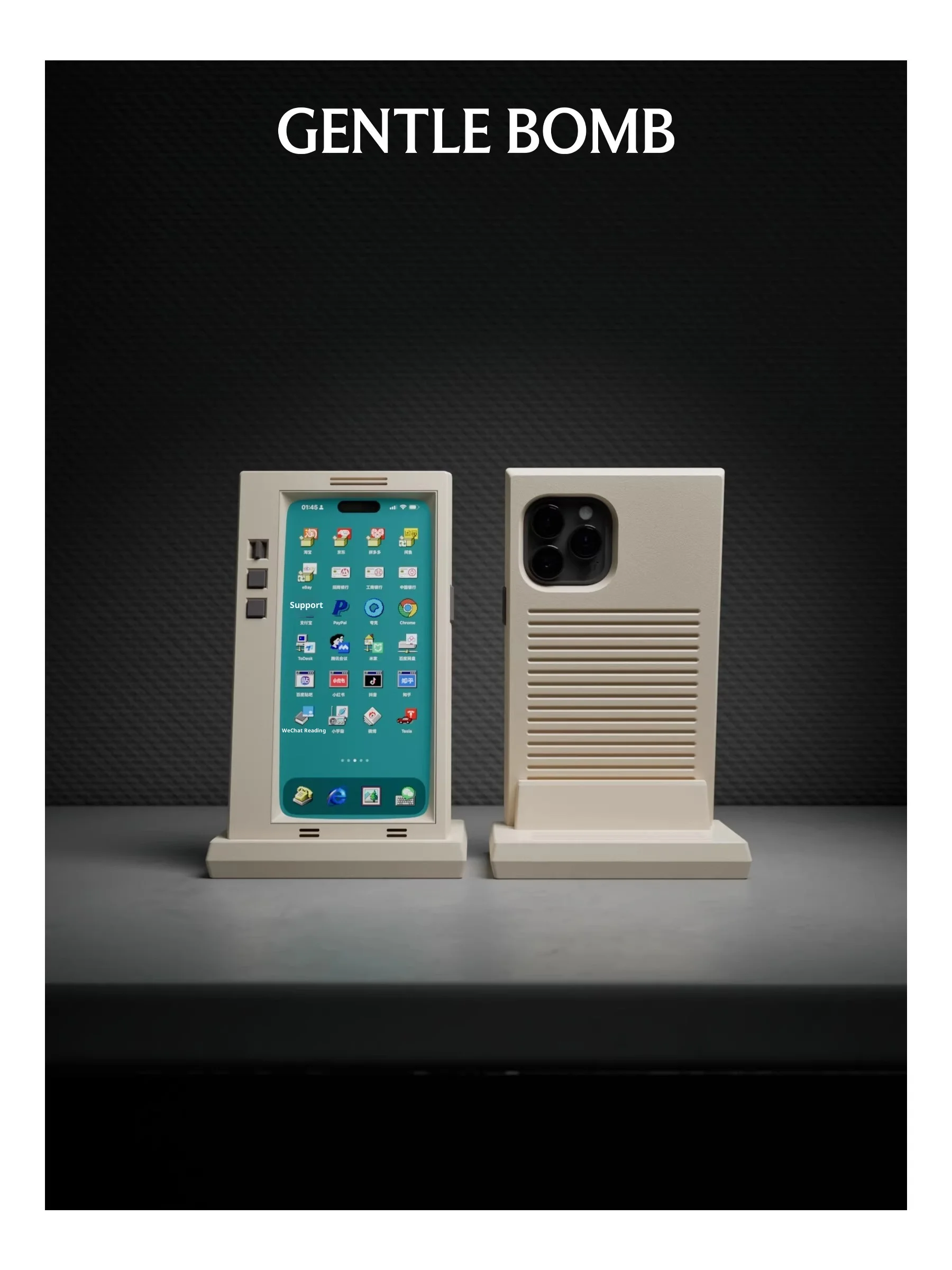 Retro phone case 3D printing Retro Win95 theme CRT monitor cool fun original for iPhone WinPhone Gifts
