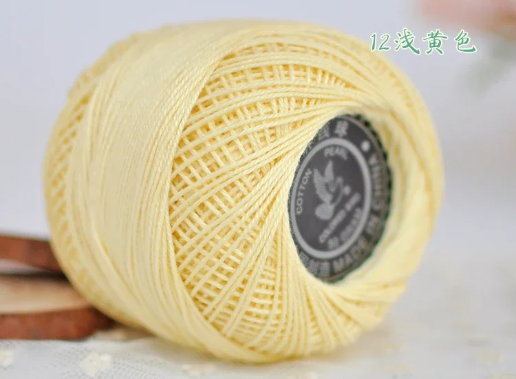 1pcs 50g/ball High Quality #3 Lace Cotton Yarn For Crocheting Knitting By 2-2.5mm Crochet Hooks, Thin Yarn