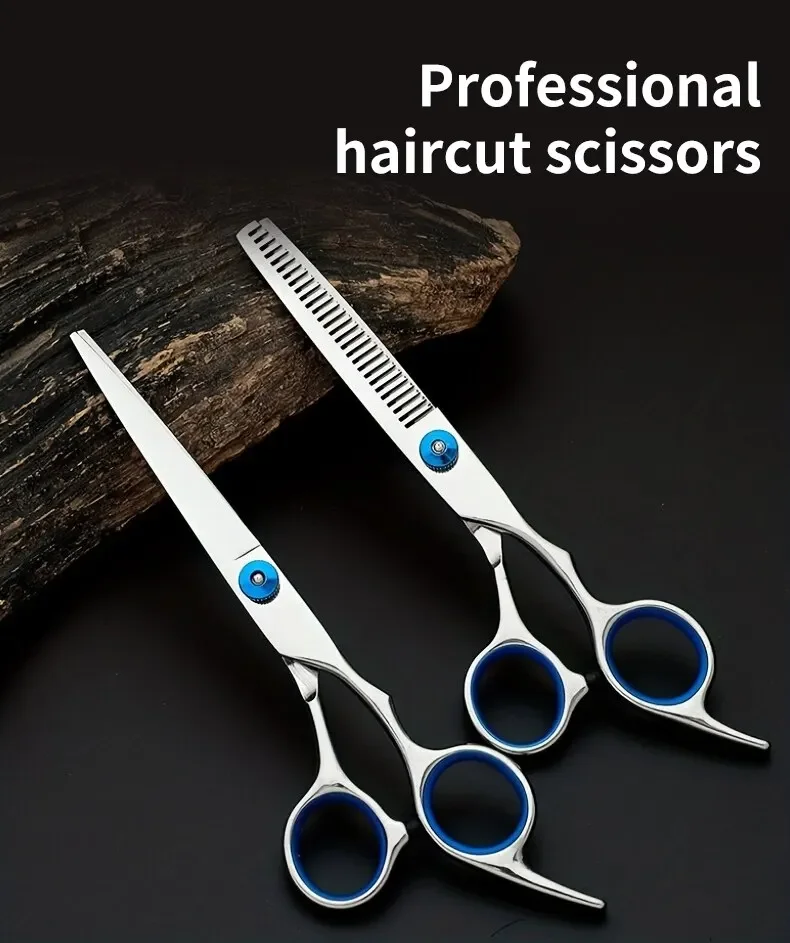 Friseurscheren aus Edelstahl Professionelle Haarschneidescheren Effilierscheren Barbier-Scheren für Zuhause und Salon – Detail 1