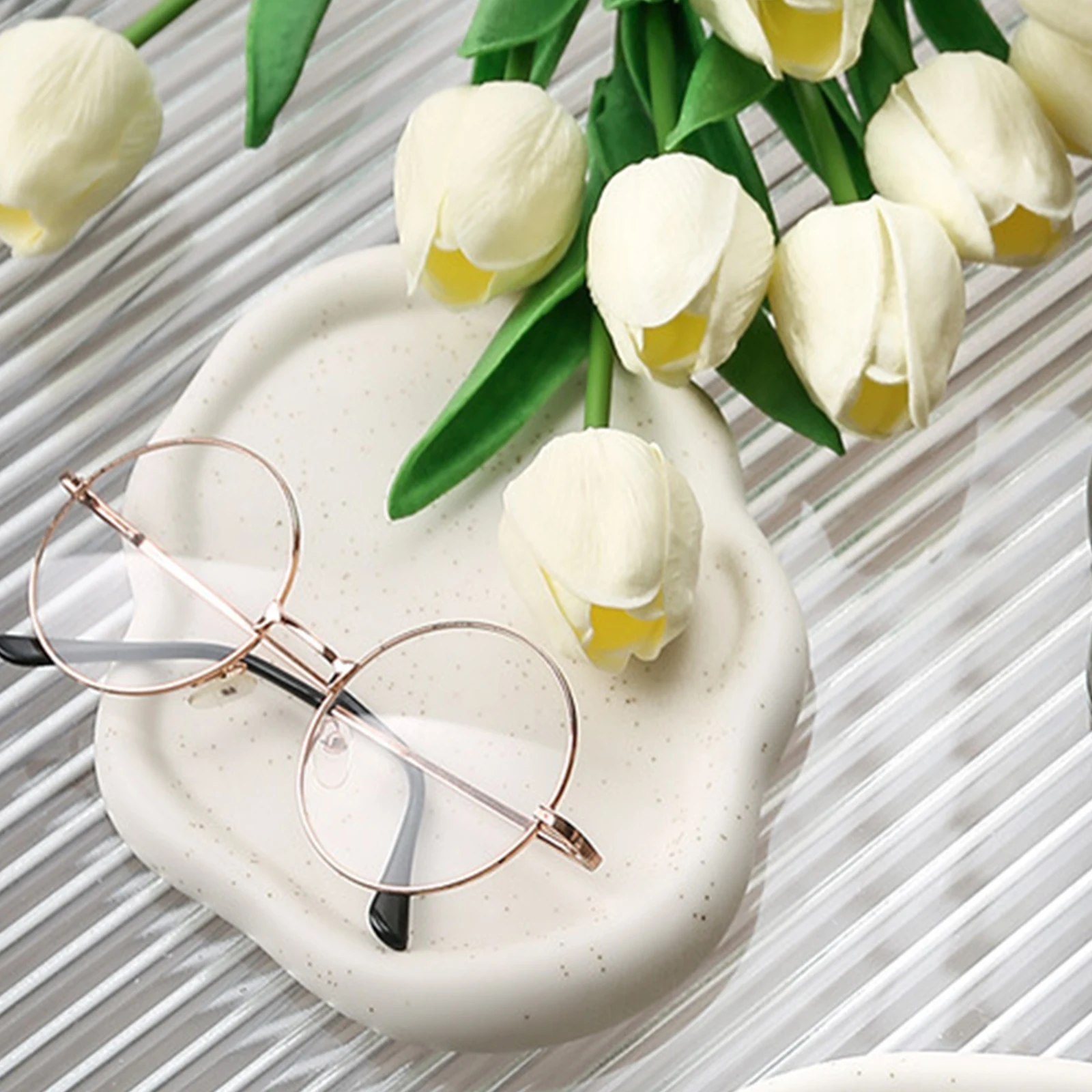 Ceramic Jewelry Tray Cloud Shaped Reusable