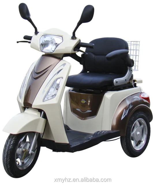 Patinete eléctrico de 3 ruedas sin escobillas, 48V, 500W, 1 asiento, para  personas mayores y discapacitados