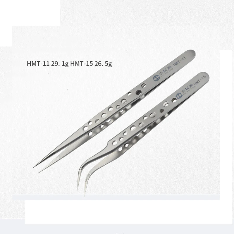 Precision Stainless Steel Tweezers Anti-Static Curved Straight Tip Forceps Tweezers For Mobile Phone Hand Repair Tools