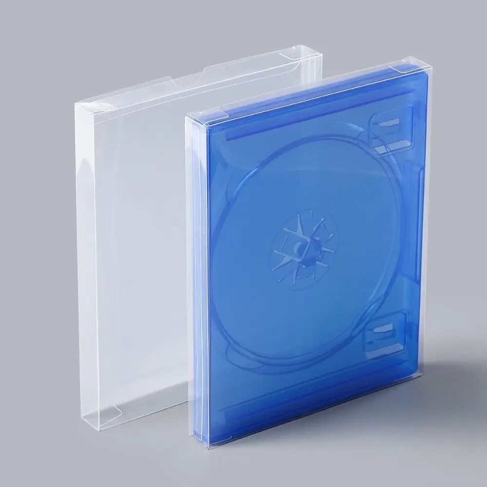 5pcs 투명 게임 박스 보호 케이스 투명 PET CD 디스크 박스 커버 PS5 PS4 Xboxone 용 보호 게임 카드 보관함