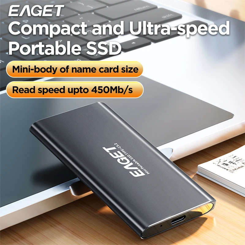 EAGET M1 Portable External SSD Hard Disk Drive 1TB 2TB TypeC USB 3.2 Gen2 External PSSD Storage