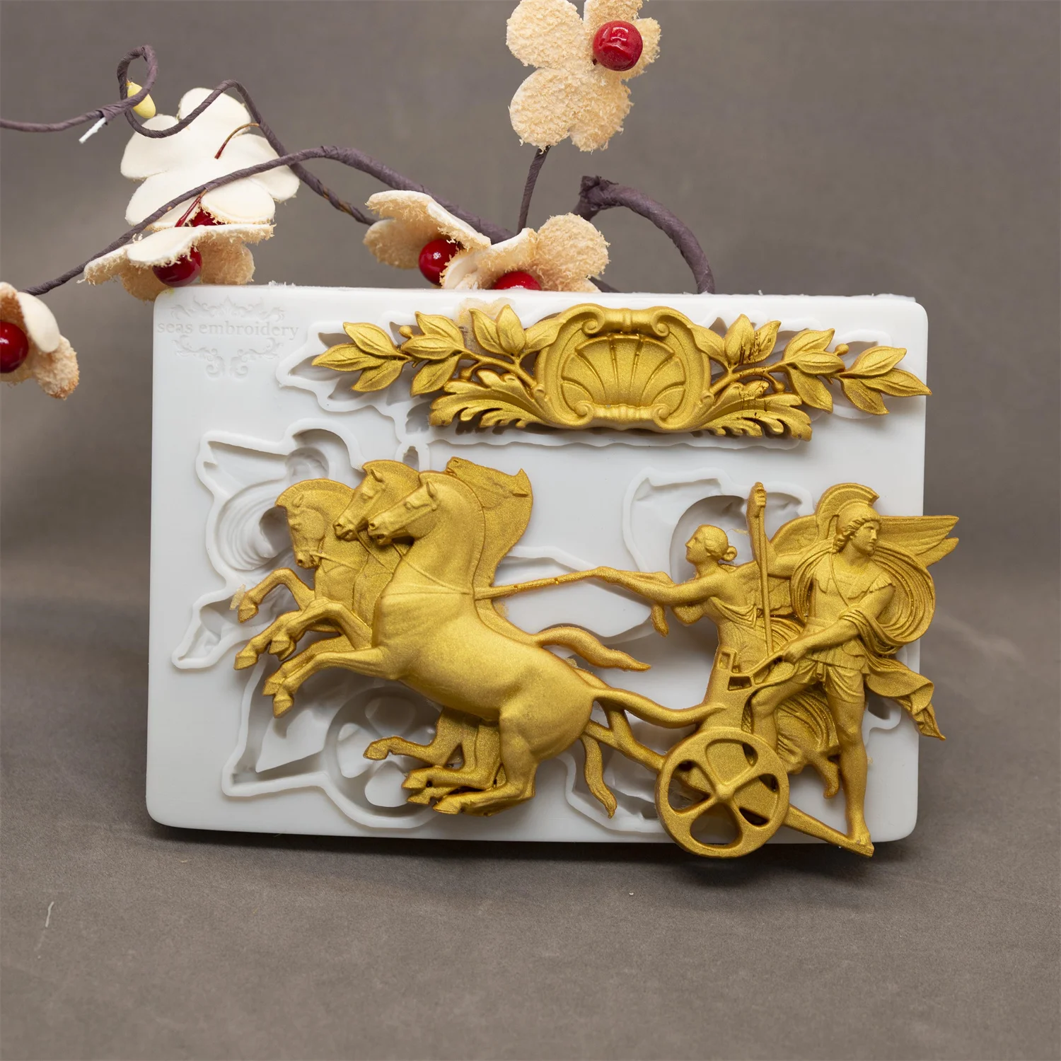 

3D Carriage Silicone Mold Fondant Mould Cake Decorating Tools Chocolate Gumpaste Molds, Sugarcraft, Kitchen Baking