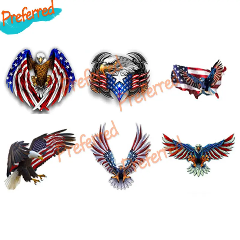 Высококачественная наклейка, летающий ястреб, американский Орлан, логотип питомца, автомобильная наклейка, капот грузовика, бампер, мотоциклетный шлем, Виниловая наклейка