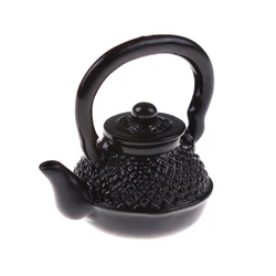 Miniature Retro Kettle Pot with Open Lid - Dollhouse Decoration Accessory (A4)
