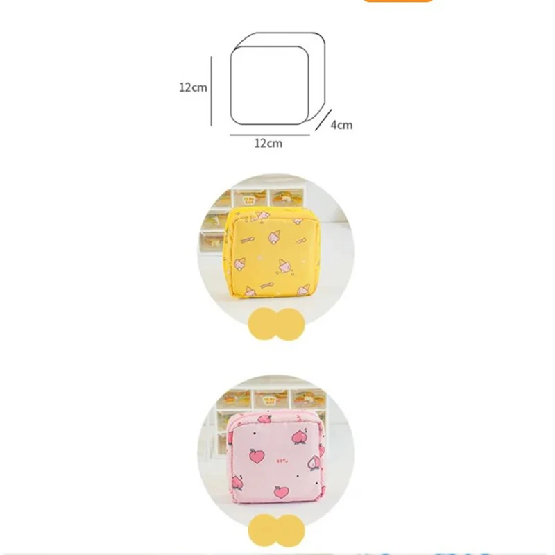 Frauen Sanitär Serviette Tampon Lagerung Tasche Tragbare Wasserdichte Organizer Tasche Cartoon-Muster Sanitär Serviette Tasche – Detail 8