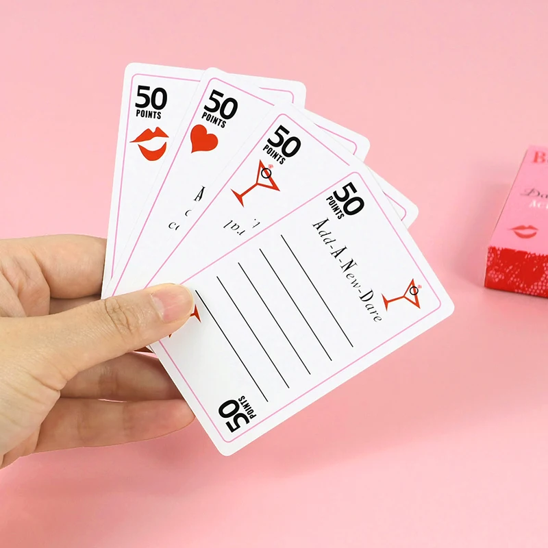 52Pcs Bachelorette Party Dare Card Funny Game Card Girl Hen Night Party Bar Supplies Wedding Bridal Shower Gift Decoration Favor