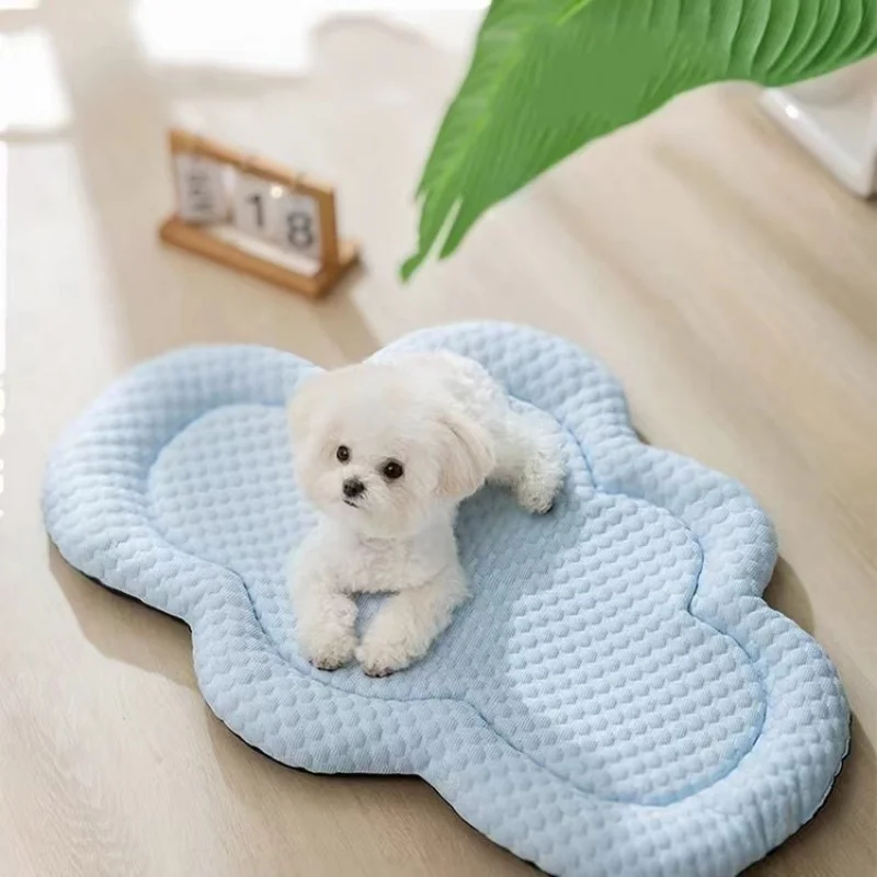 Summer Cooling Pet Cat Bed Cushion Ice Pad Dog Sleeping Cloud Shape Mat Puppy Dogs Pet Kennel pet bed dog cooling mat pet cooling mat