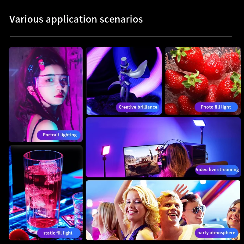 รูปสินค้า ไฟ LED ส่องแสงสี RGB สำหรับกล้อง วิดีโอ และ Vlog