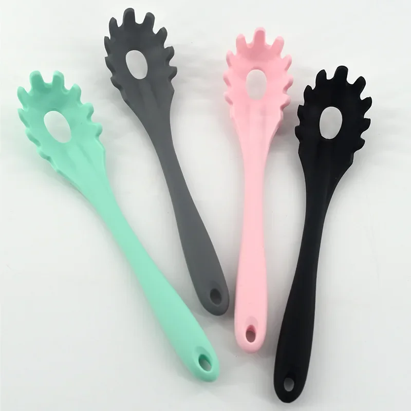 Large Silicone Pasta Spoon Noodle Spoon Food Grade Heat Resistant Pasta Grab Kitchen Cooking Tool Tableware silicone pasta spoon