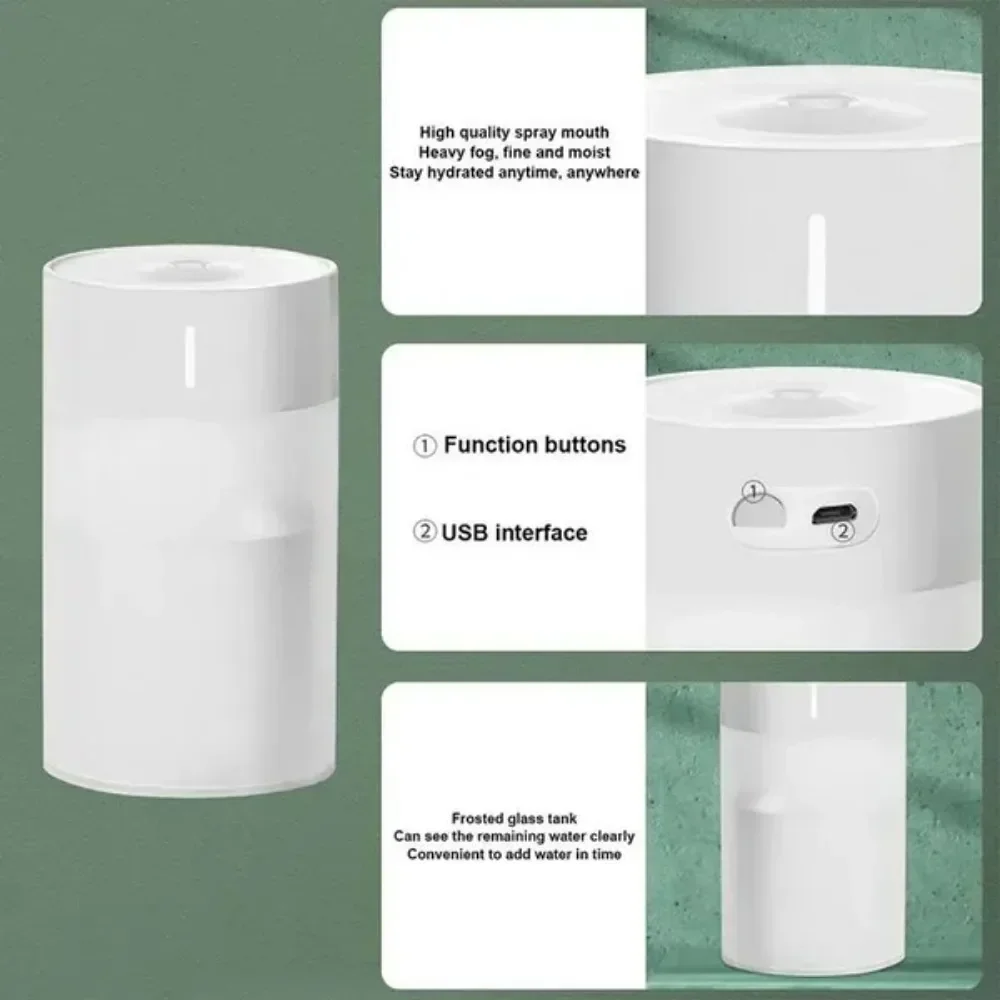1 Pc Portable Humidifier 260ml for Home Car Fragrance USB Mute Humidifier