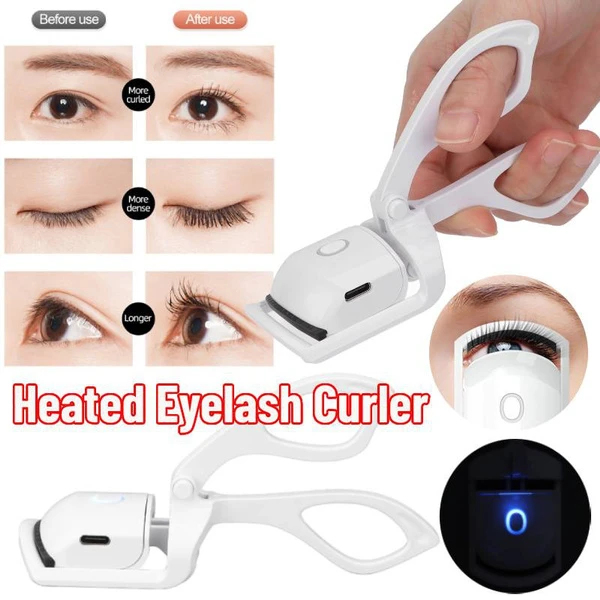 Eyelash Curler Portable Electric Heated Comb Eye Lash Perm Long Lasting
