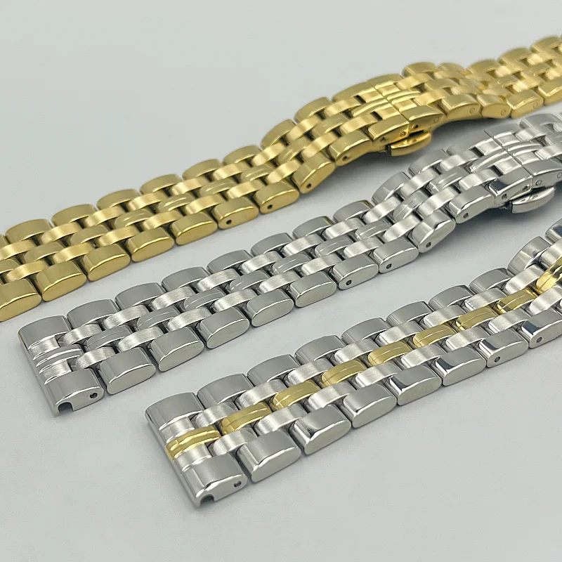 Premium Solid Stainless Steel Metal Watch Band Strap Bracelet