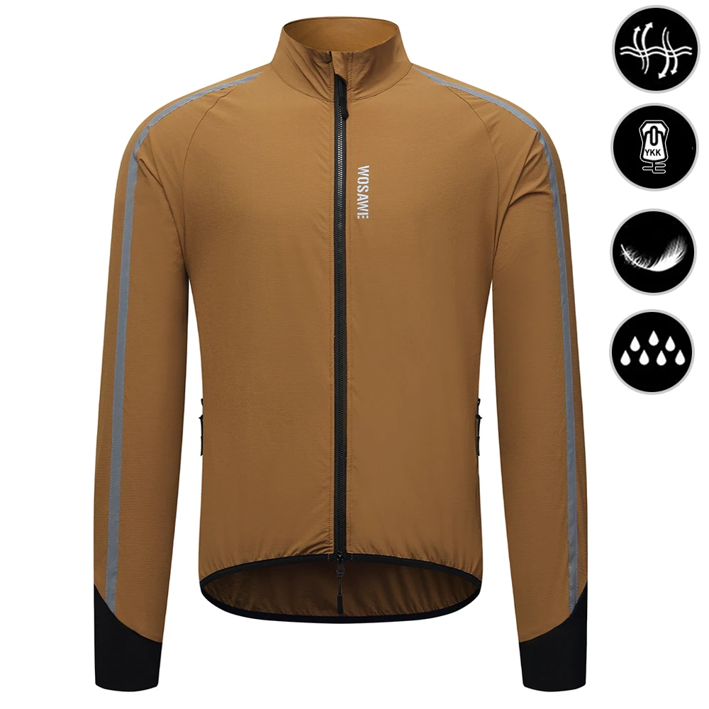 WOSAWE Men's Ultralight Reflective Cycling Windbreaker Jacket