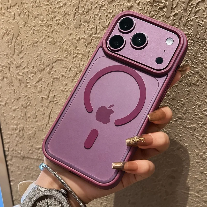 Magsafe-Compatible Clear Shockproof Phone Case with Magnetic Wireless Charging Capability