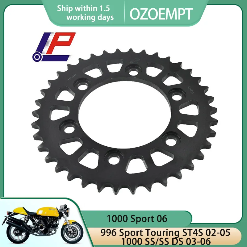 

OZOEMPT 525-38T Motorcycle Rear Sprocket Apply to 996 Sport Touring ST4S 02-05 1000 Sport 06 1000 SS/SS DS 03-06