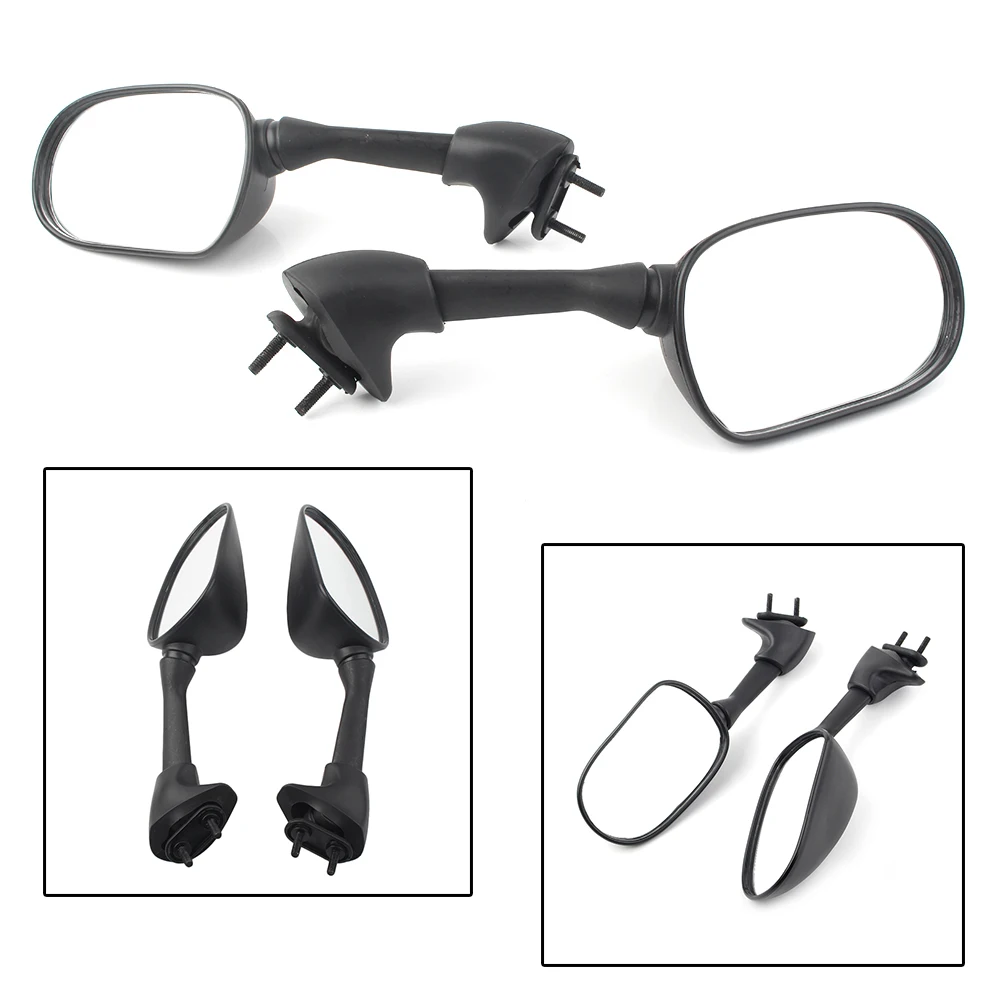 

Мотоциклетные зеркала заднего вида, левое и правое боковое зеркало заднего вида для Yamaha YZF R6 2001 2002, черные