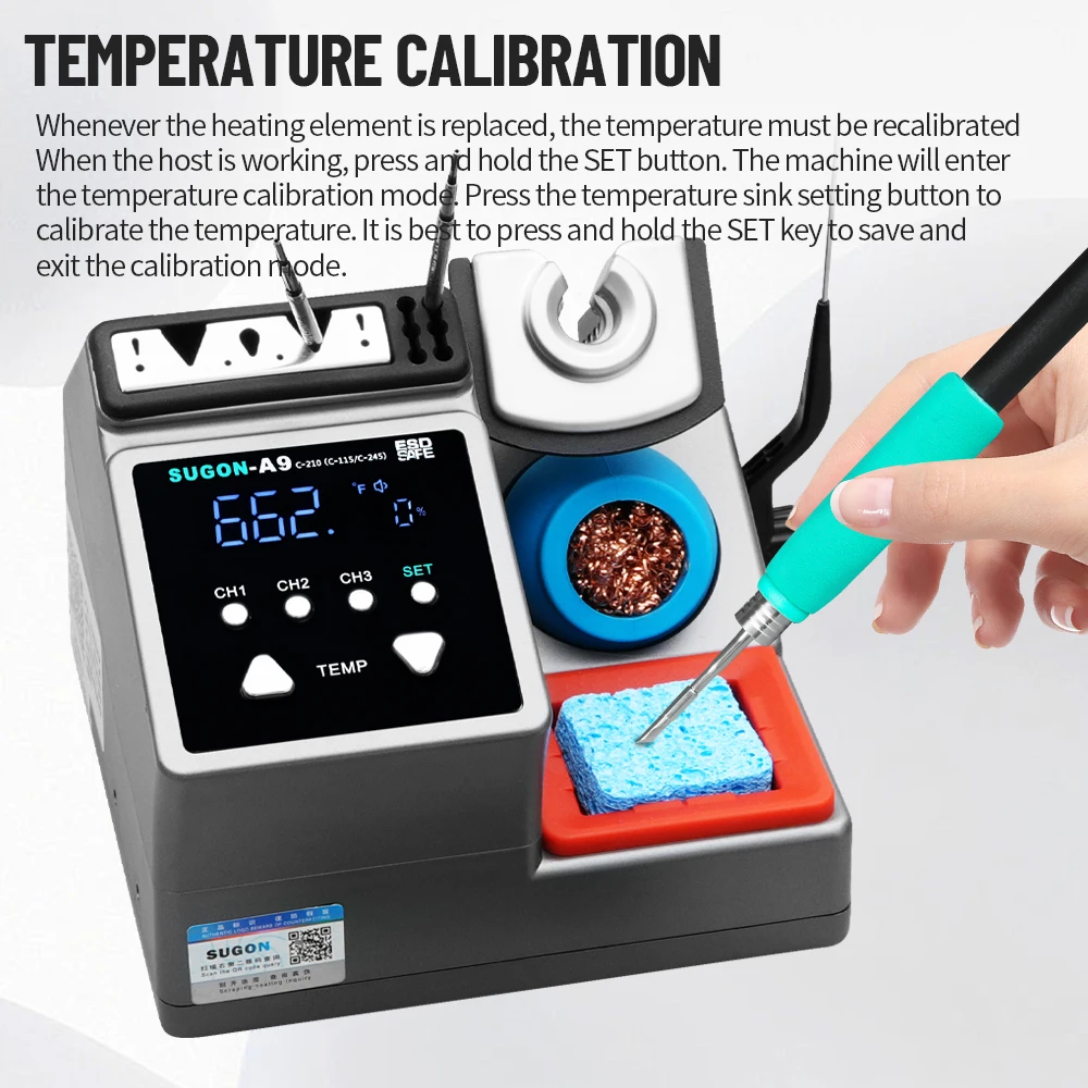 SUGON A9 Soldering Station Compatible With 210/245/115 Handle Welding Repair Station Suitable For Mobile Phone BGA PCB Repair image 3