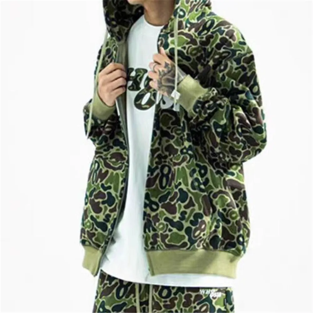 

2023 New Zipper Hoodie Men And Women With The Same Explosive Camouflage National Fashion Brand Hoodie 051