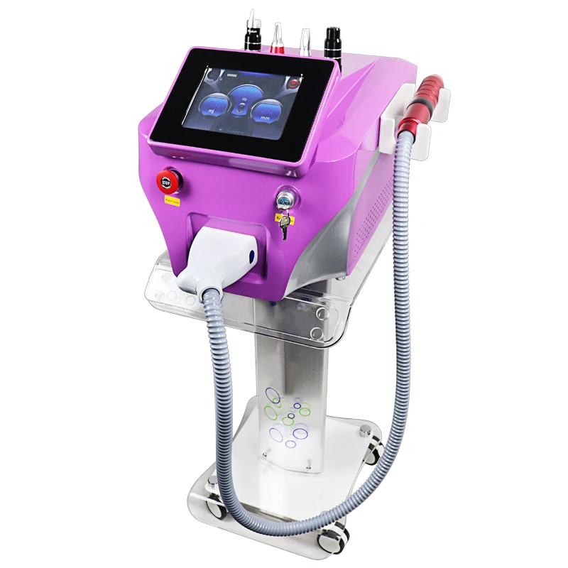 Portable Professional Picoway Nd Yag Picosecond 755nm 1320nm 1064nm 532nm For Tattoo Removal Machine Face Skin Care Tools