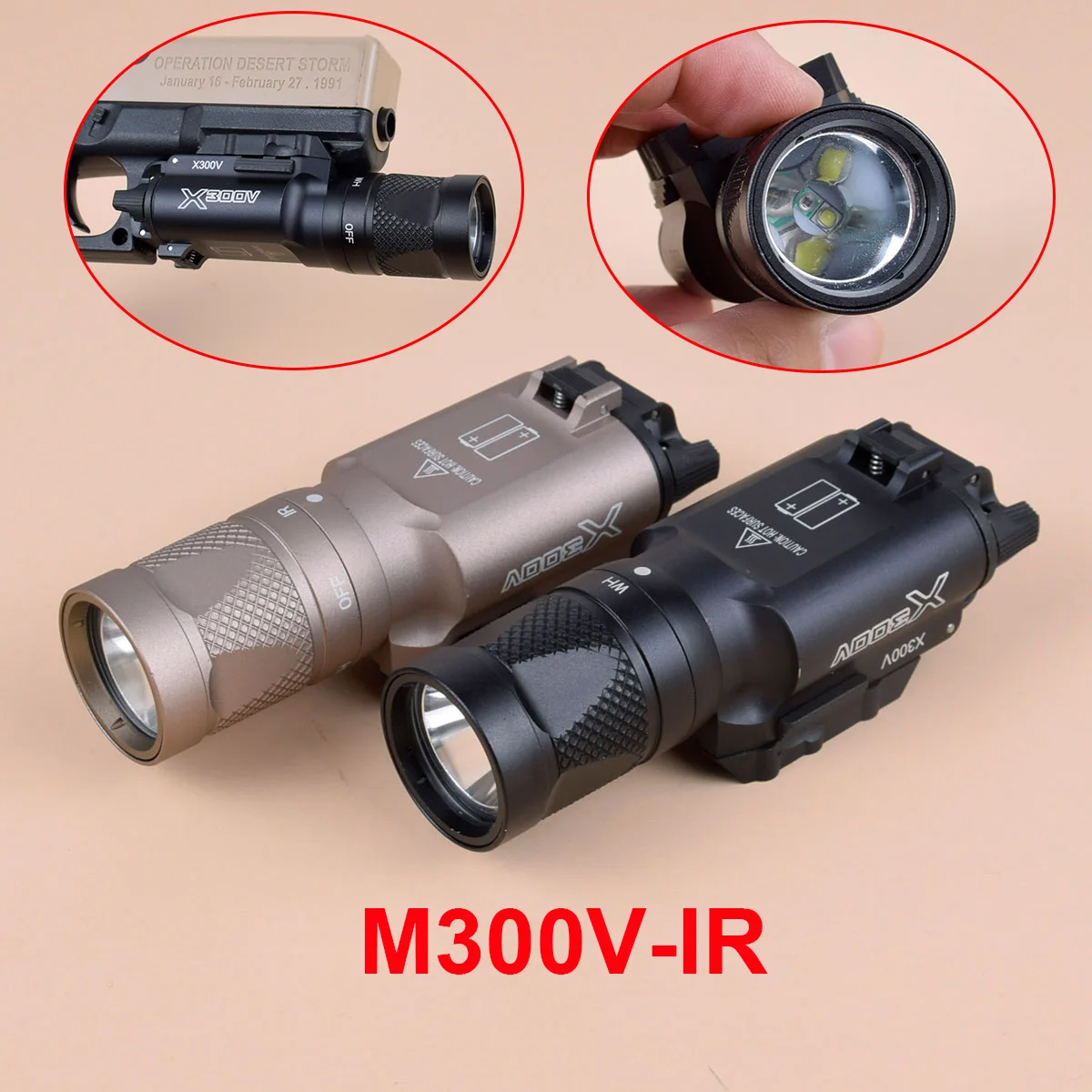 

Tactical SF X300V-IR Infrared Night Vision Weapon Pistol Gun Light 500 Lumens For Airsoft Glock 17 18C Hunting Flashlight