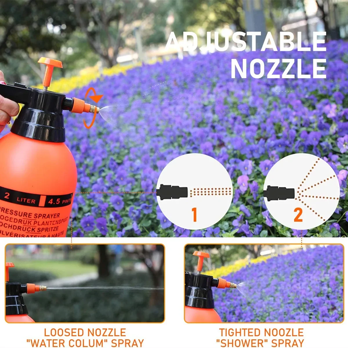 1/2/3L Hand Pressure Disinfection Water Sprayers Spray Bottle Air Compression Pump Garden Sprayer Sprinkler Gardening Watering