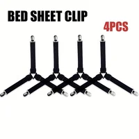 Attaches de drap de lit, Gadgets pour organisateur de draps de lit, Clip de couverture de matelas pour la maison, sangles élastiques réglables, 4 pièces/ensemble 5