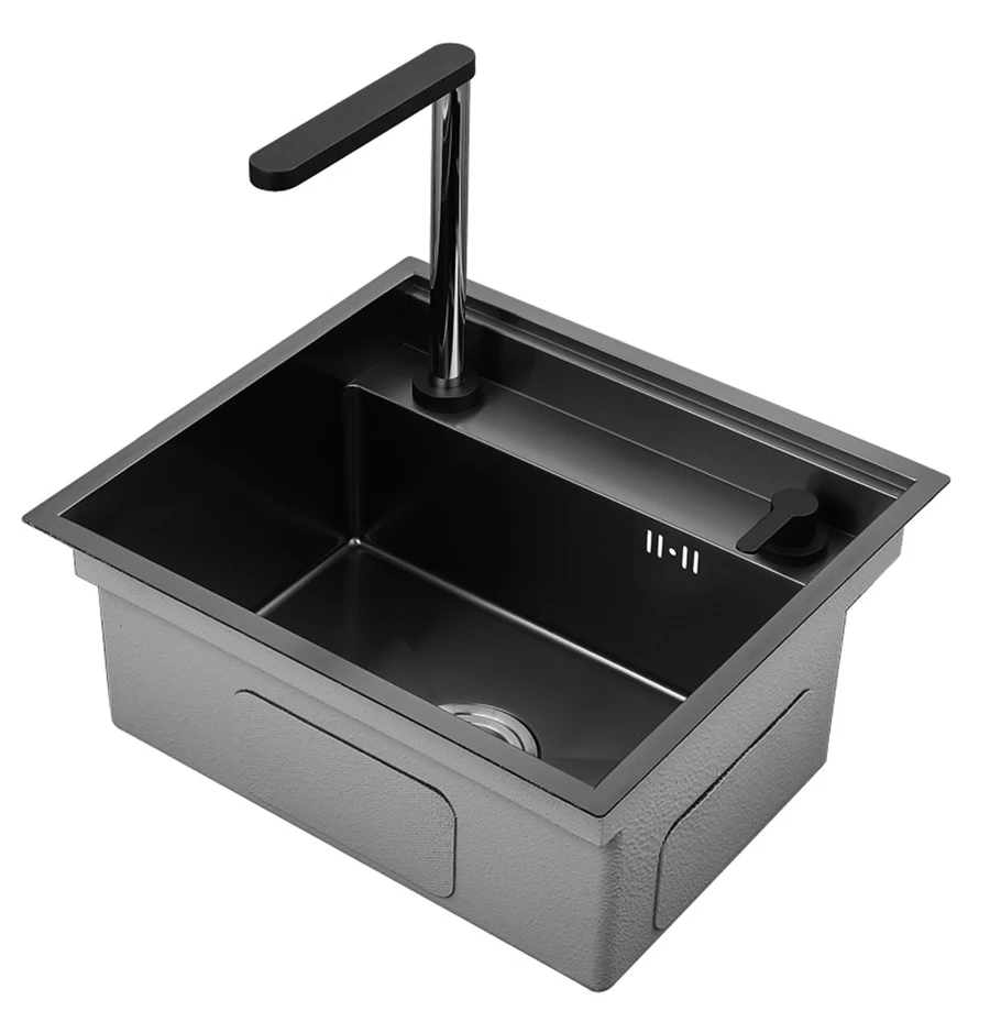 Nanometer Single Kitchen Sink, Aço inoxidável 304,