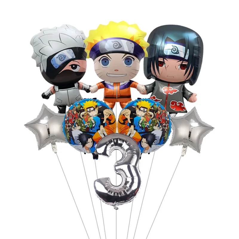Naruto Ninja Party Balloon Set - Kids Birthday Decoration Supplies with Character Balloons