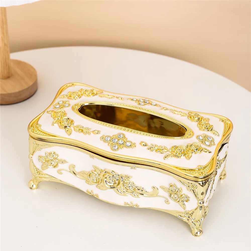 European style hotel desktop living room dining room home decoration tissue box acrylic waterproof toilet dustproof tissue holde 5