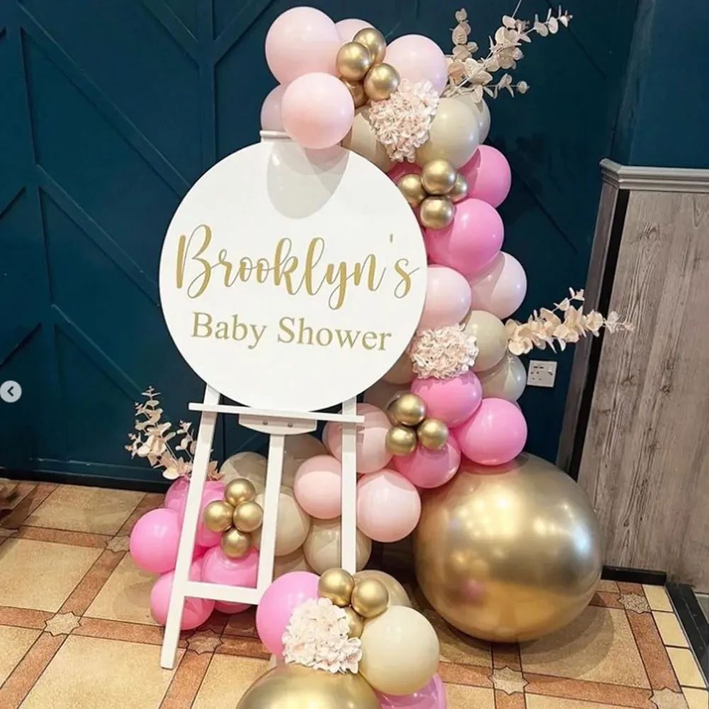 Welcome Sign Board 45cm Personalized Name for Wedding Birthday Party Backdrop Decor