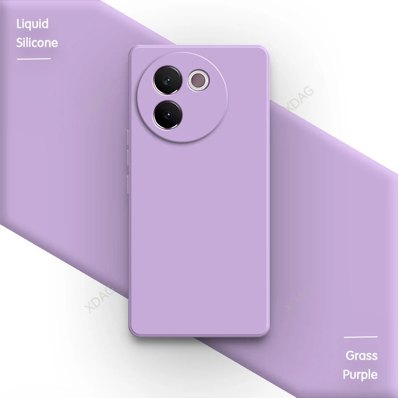 Liquid Silicone Shockproof Phone Case with Lens Protection - Fashionable Soft Back Cover